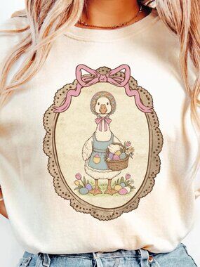 Floral Graphic Spring Easter Tee, Retro Easter Shirtm, Cute Easter Gift